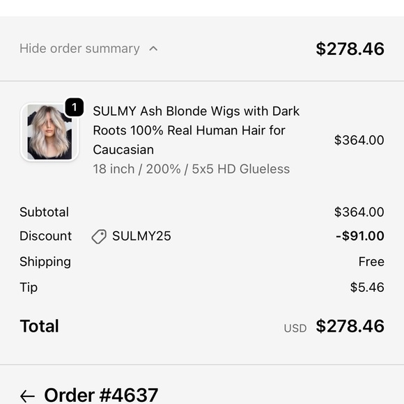 NWT - Stylish Blonde Hair Wig - Picture 2 of 3